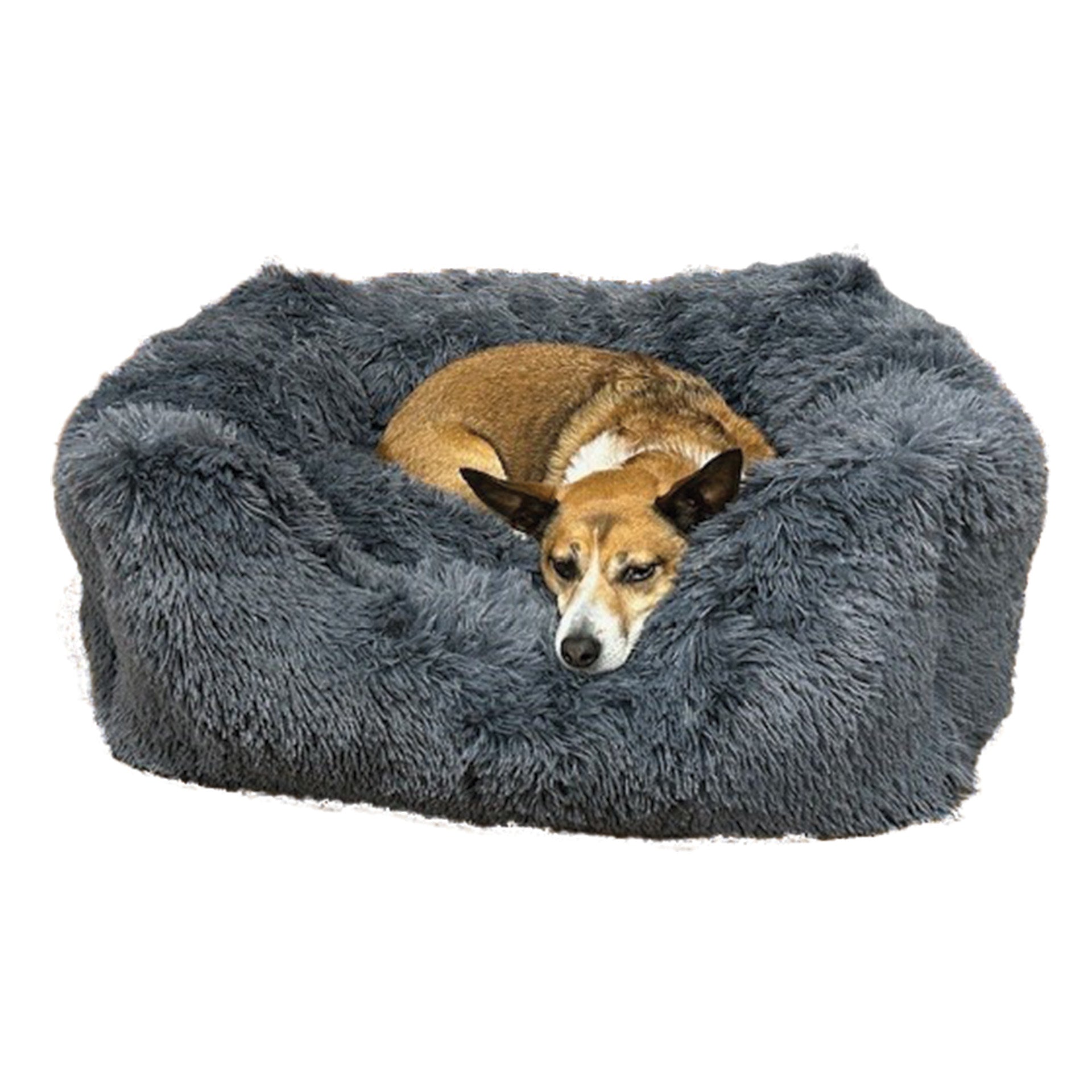 Calming Rectangular Dog Bed Basket