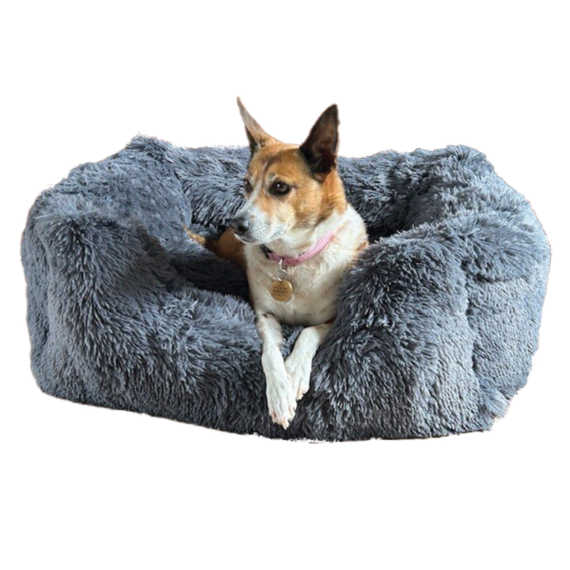 Calming Rectangular Dog Bed Basket