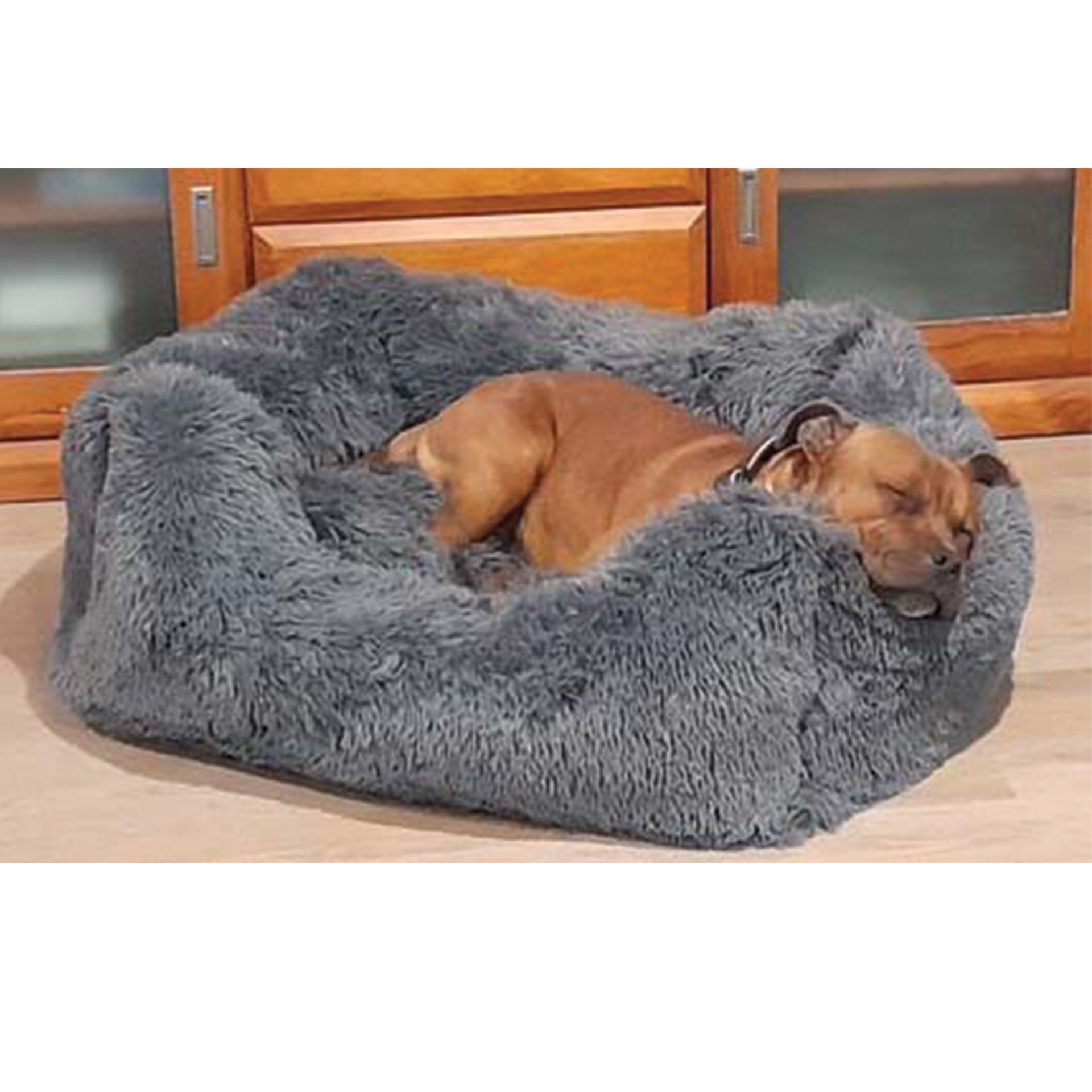 Calming Rectangular Dog Bed Basket