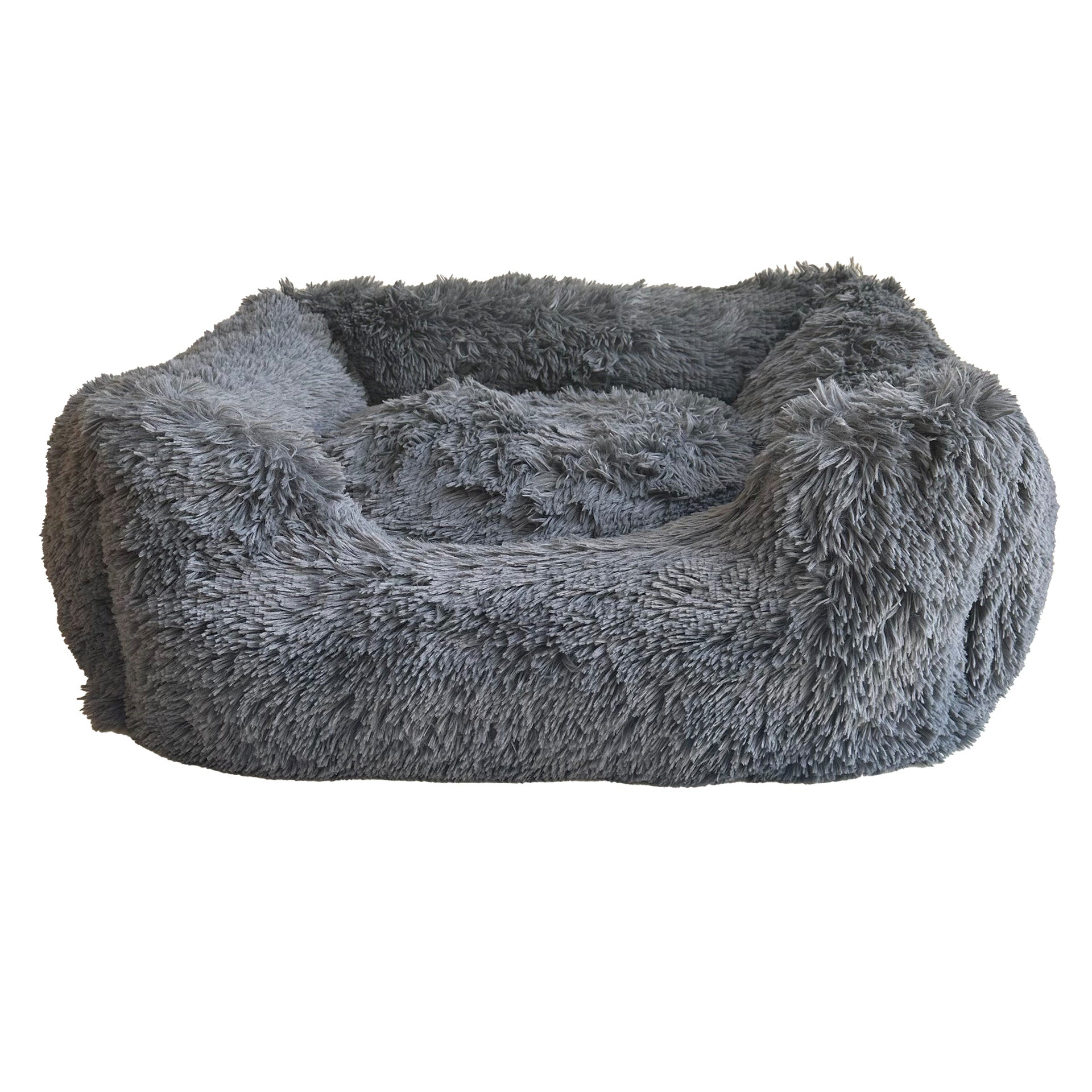 Calming Rectangular Dog Bed Basket