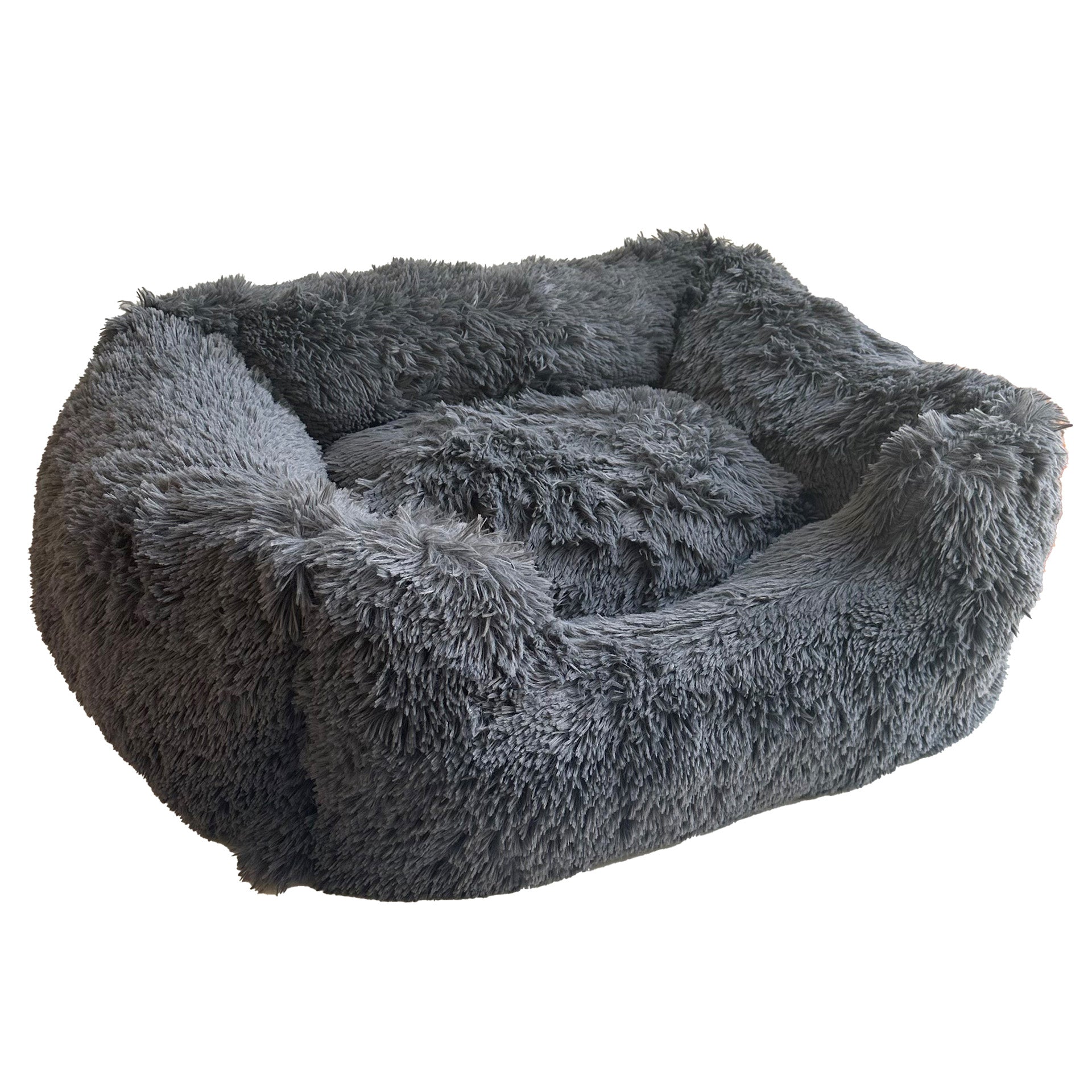 Calming Rectangular Dog Bed Basket