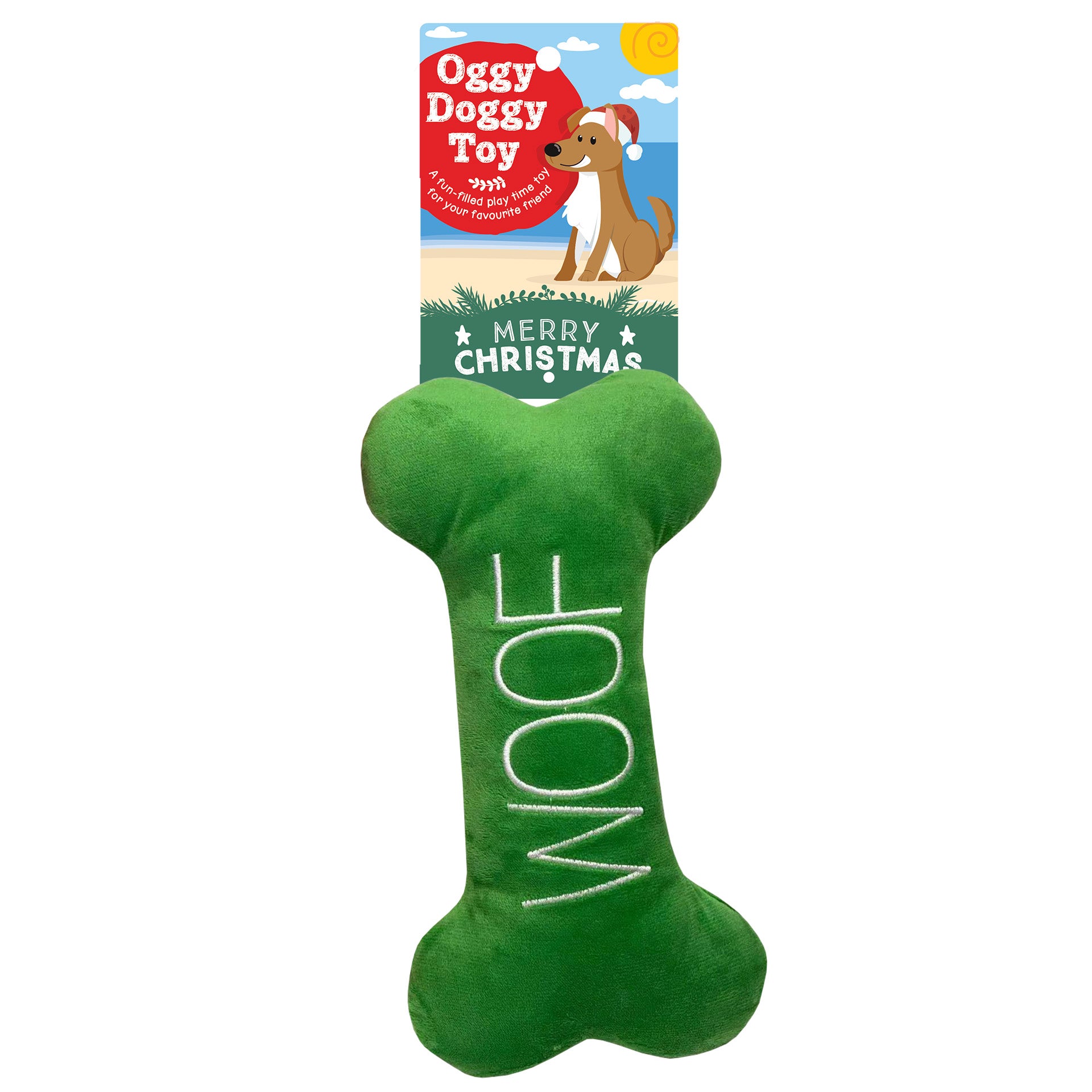 Christmas Plush Bone "WOOF"